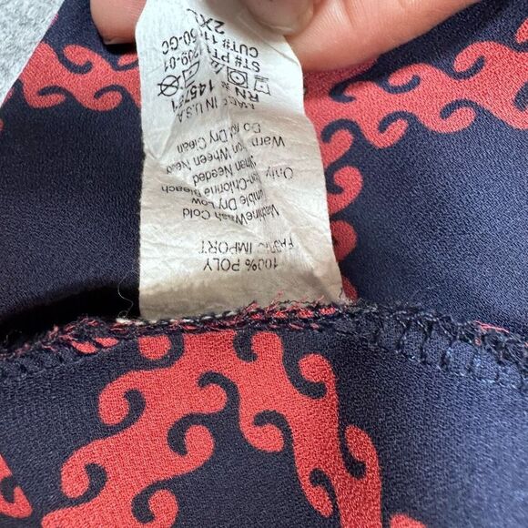 41Hawthorne Shelley Split Neck Blouse size 2x - Picture 5 of 6